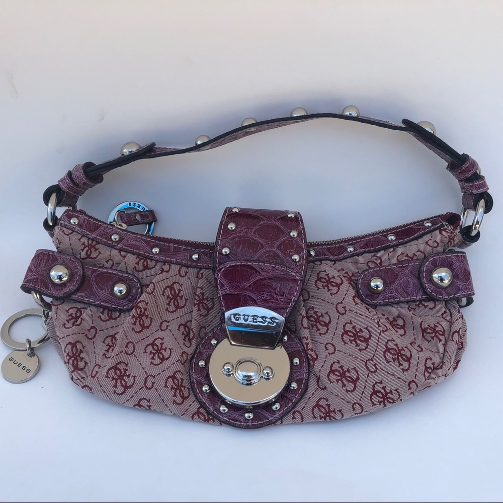 Guess Purse Plum Crocodile Skin